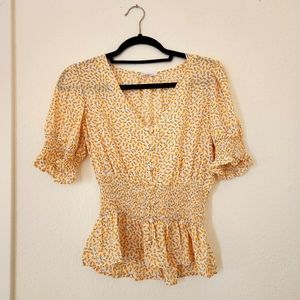 Yellow Floral Top